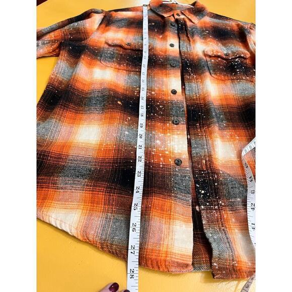 Goodfellow The Jeffersons 70s/80s Sitcom TV Show Orange Plaid Flannel Shacket M - Picture 4 of 6